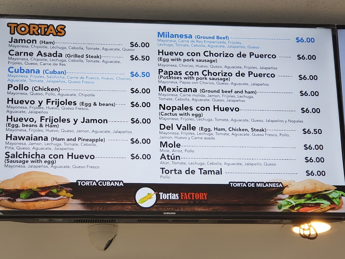Tortas Factory Del DF Menu - Image 6